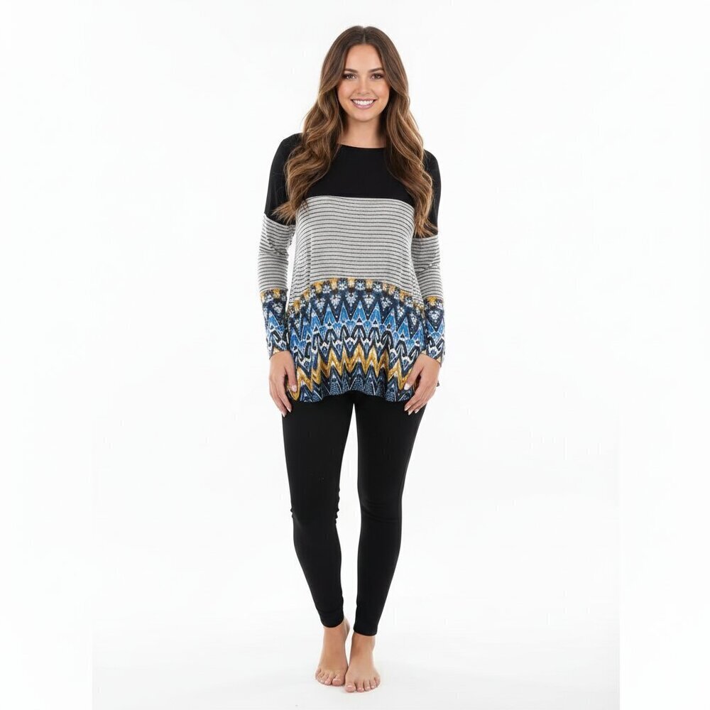 Egs size large multicolor top